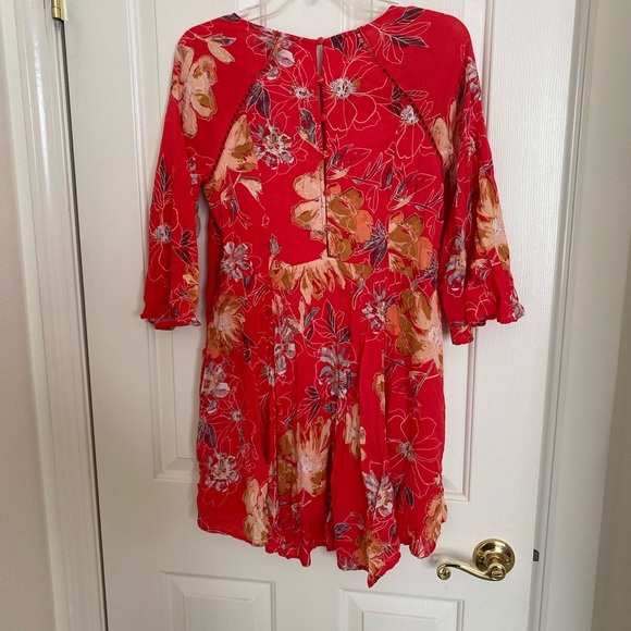 Free People Floral Mini Dres - Picture 3 of 10